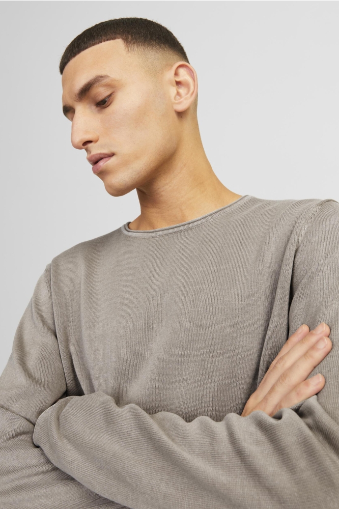 JJELEO KNIT CREW NECK NOOS 12174001 Crockery